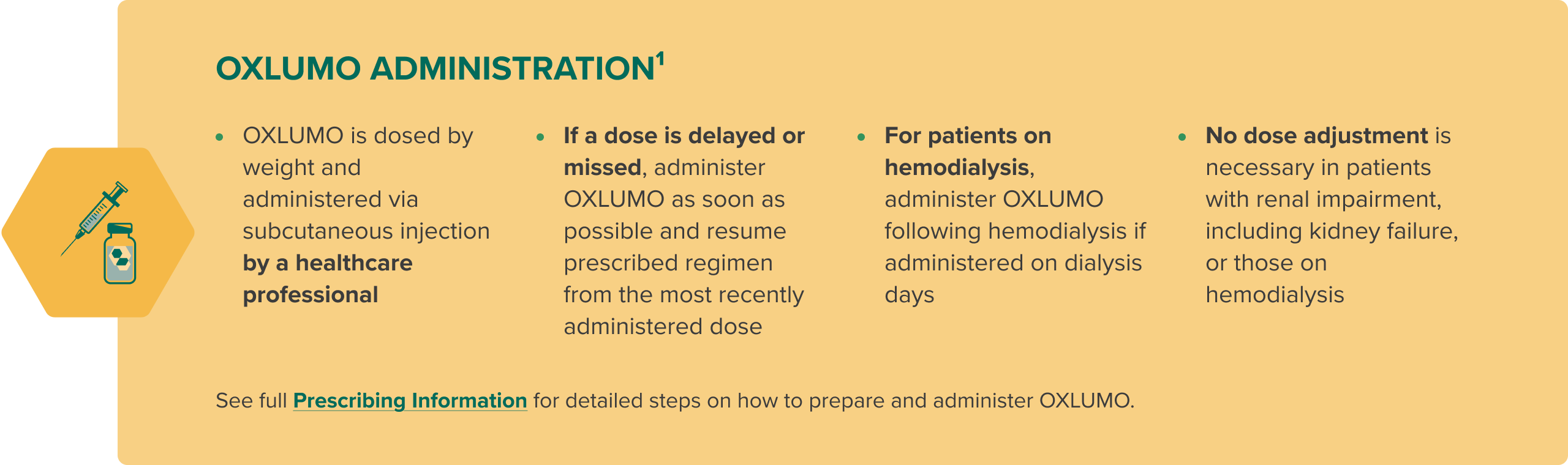 Oxlumo Administration